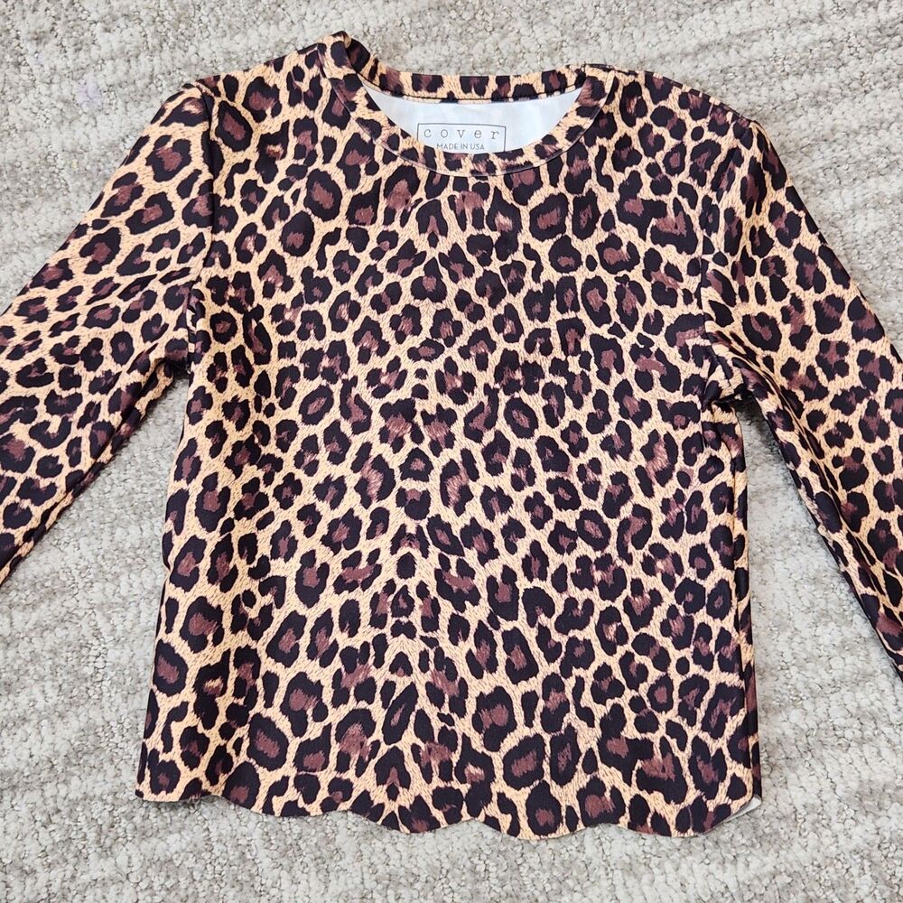 COVER girls animal print long sleeve rash guard size XS 2-3T - Picture 3 of 7